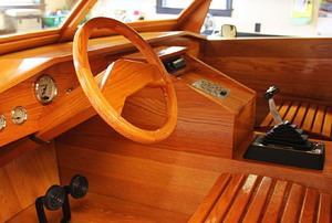 The interior of a boat