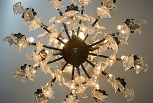 Victorian glass chandelier.