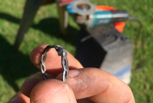 A ring made of baling wire