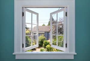 A home with wood trim.