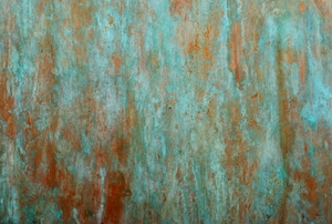 A green and red copper background.