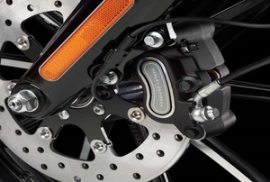 brake caliper on a Harley motorcycle