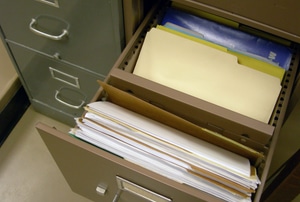 A filing cabinet.
