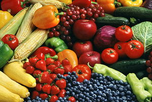 mixed fruits and vegetables