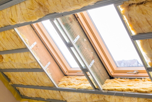 insulation under roof near skylights