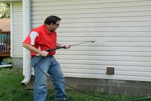pressure wash mildew away