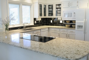 A granite countertop.