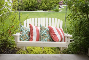 A porch swing.