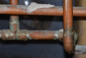 Copper plumbing.