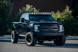 A truck with a diesel radiator.