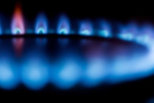 bright blue stove burner flame circle