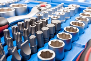 A socket and wrench set.