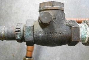 A backflow preventer.