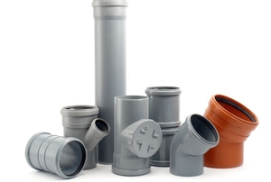 Plumbing fixtures on a white background.