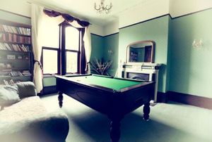 antique pool table