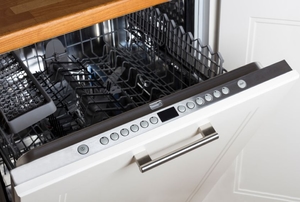 an open dishwasher