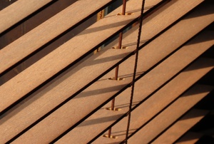 Indoor window shutters.