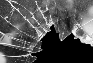 broken piece of glass