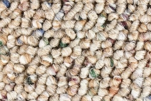 berber carpet with tufts of fabric up close