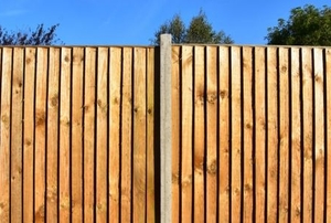 Tall wood fence