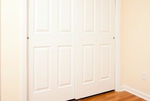 white sliding closet doors