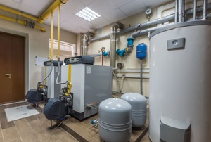 A boiler room.