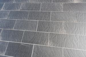 Slate floors.
