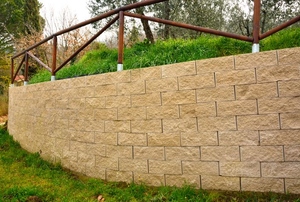 A retaining wall.