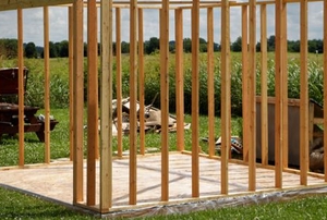 shed frame with foundation