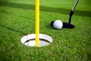 A putting green.