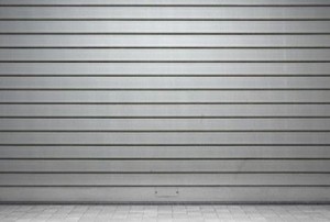 a metal garage door