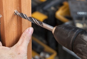 drilling into a door frame