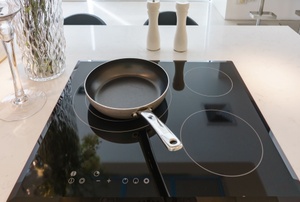 A glass cooktop.