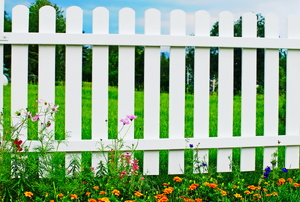 A white picket fence. 