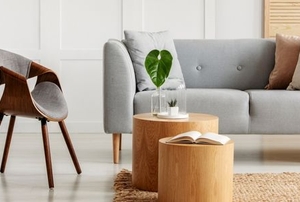 accent tables with stylish, natural furniture