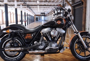 a black Motorcycle