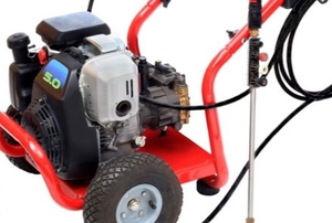 A gas pressure washer.