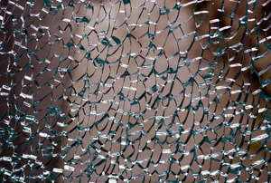 cracked tempered glass