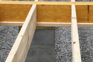 floor joists during construction