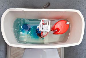 A toilet tank.