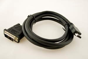 coiled black hdmi cable