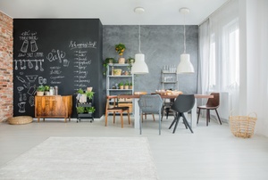 A designed room.