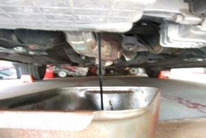 Oil in an engine.