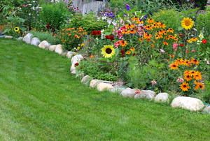 A flower bed.