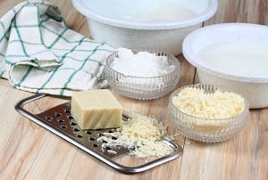 Ingredients to make soap.