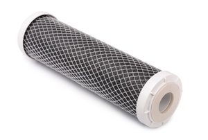 A charcoal filter on a white background.