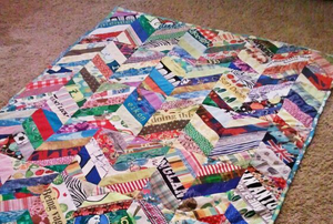 quilt laying on the floor