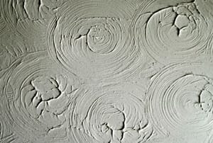 A white swirl ceiling.
