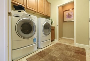 washing machine in a laundry room