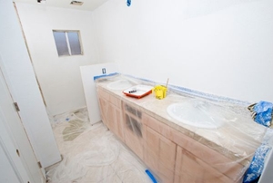 Bathroom during remodel